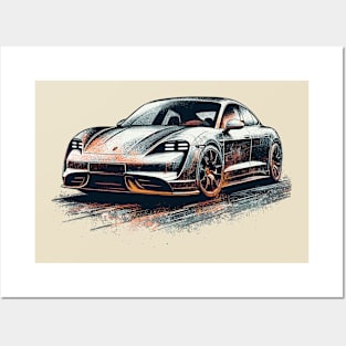 Porsche Taycan Posters and Art